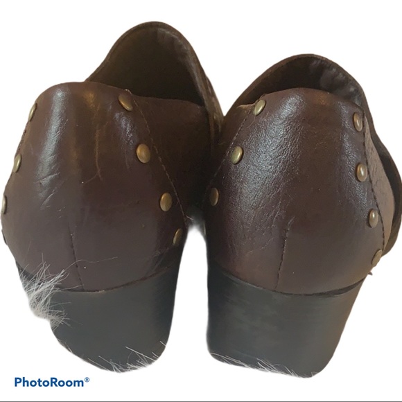 BORN Women’s Brown Leather Heeled Shoes - Picture 3 of 8